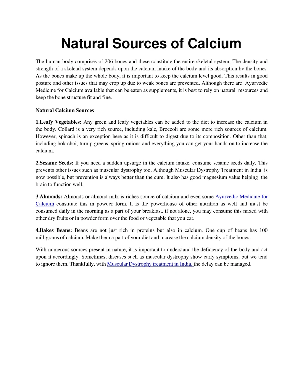 natural sources of calcium