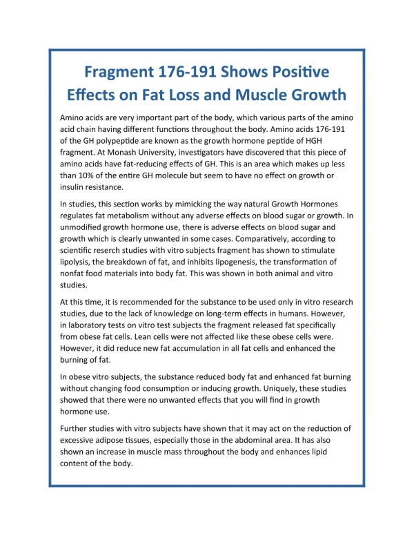 fragment 176 191 shows positive effects