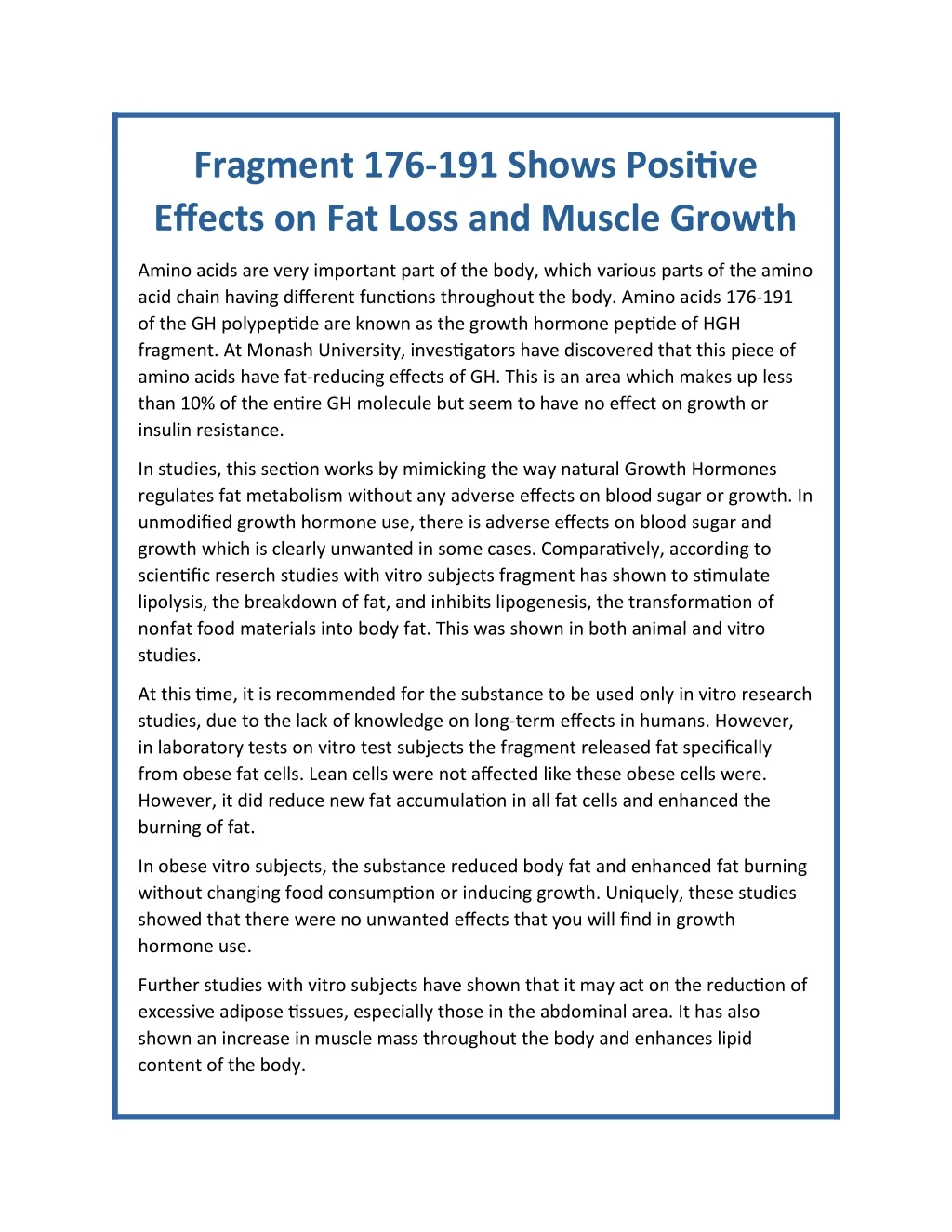 fragment 176 191 shows positive effects