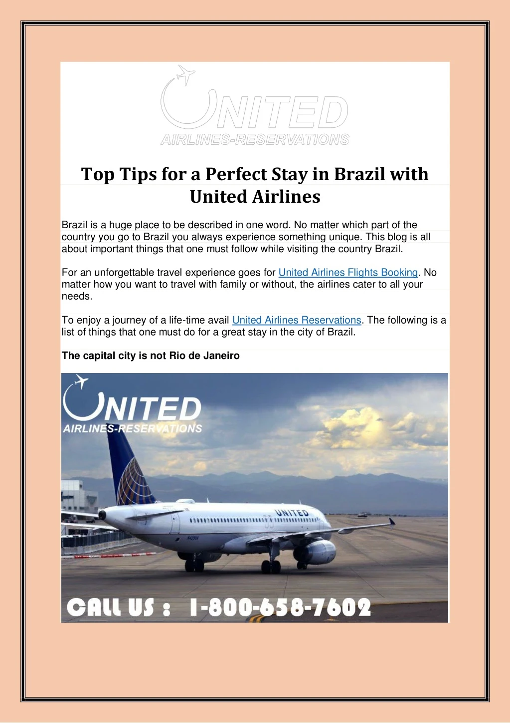 top tips for a perfect stay in brazil with united