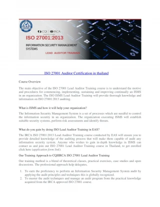 ISO 27001 Training in Vietnam - slide 1