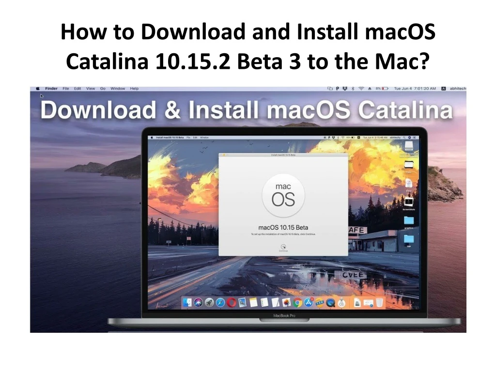 how to download and install macos catalina