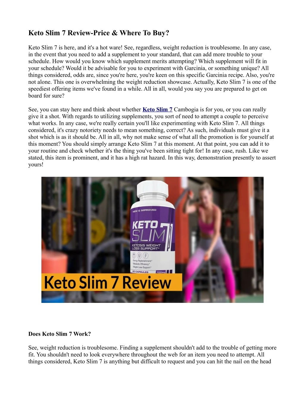 keto slim 7 review price where to buy