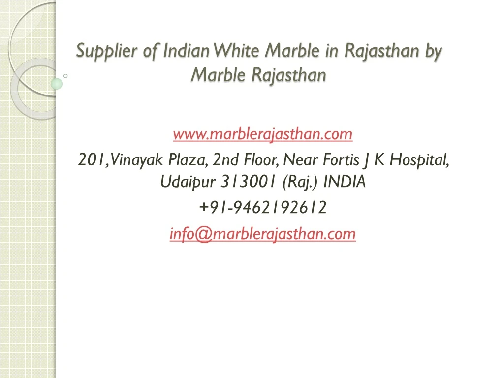 supplier of indian white marble in rajasthan by marble rajasthan
