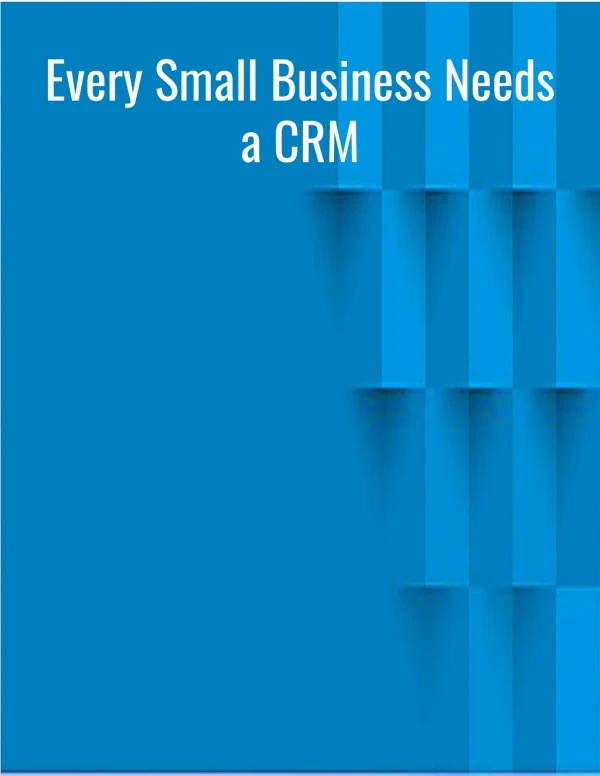 every small business needs a crm