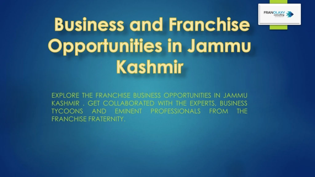 explore the franchise business opportunities