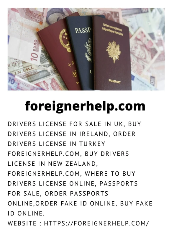 Buy Drivers License in Ireland at foreignerhelp.com