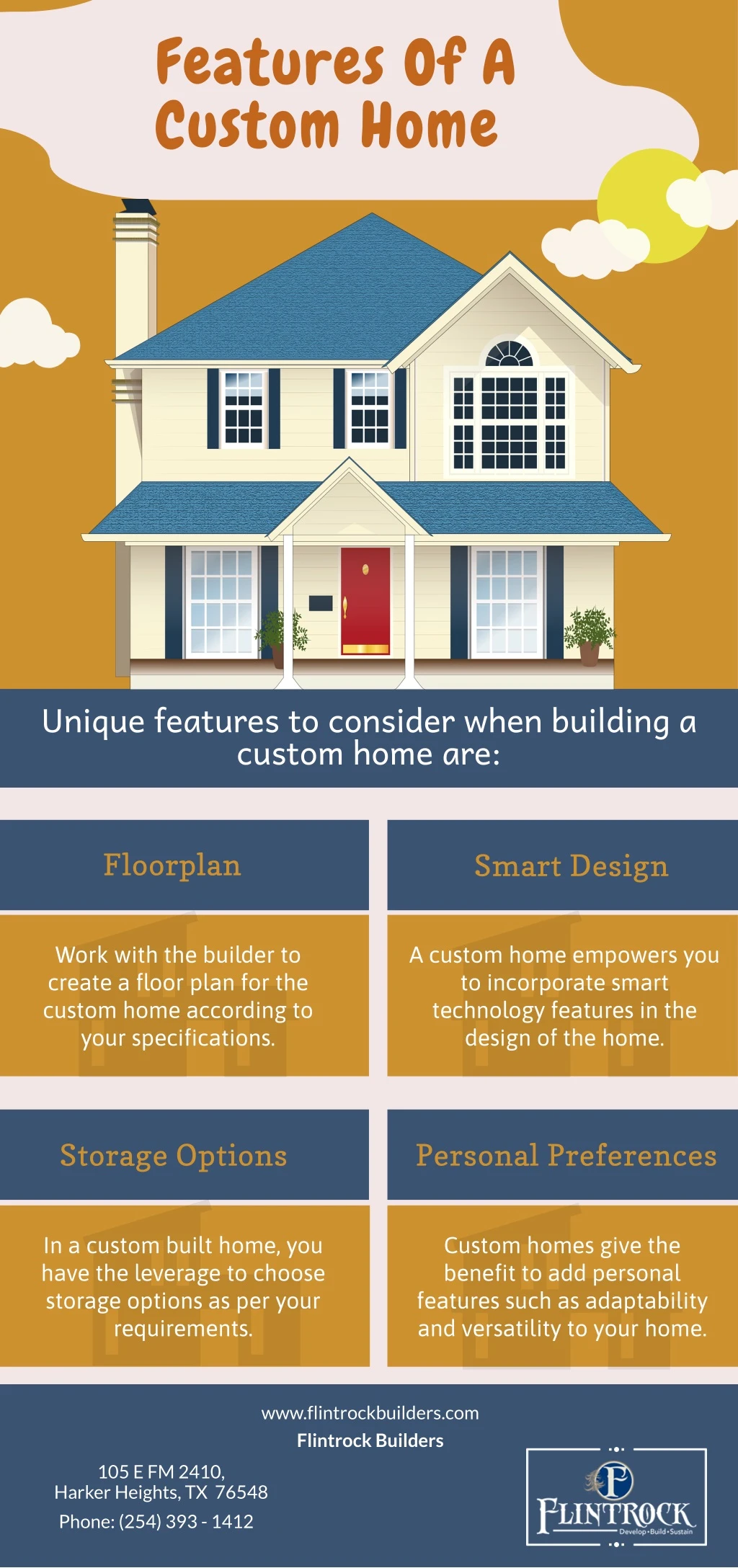 features of a custom home