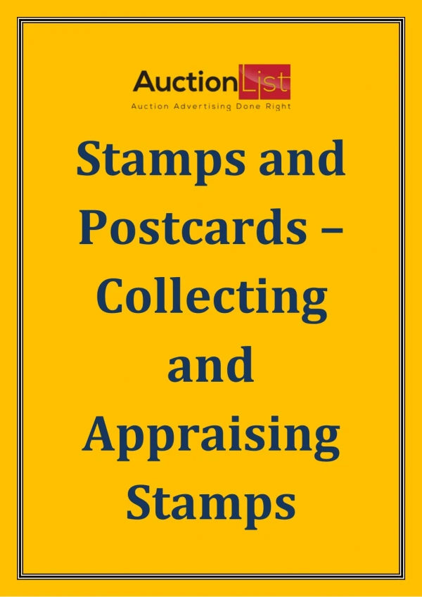 Stamps and Postcards – Collecting and Appraising Stamps