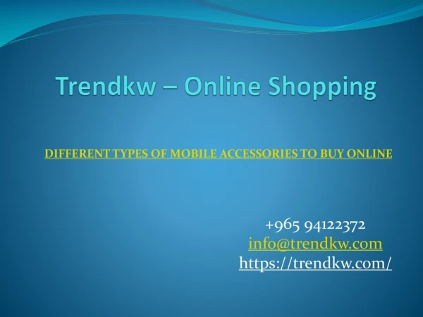 DIFFERENT TYPES OF MOBILE ACCESSORIES TO BUY ONLINE