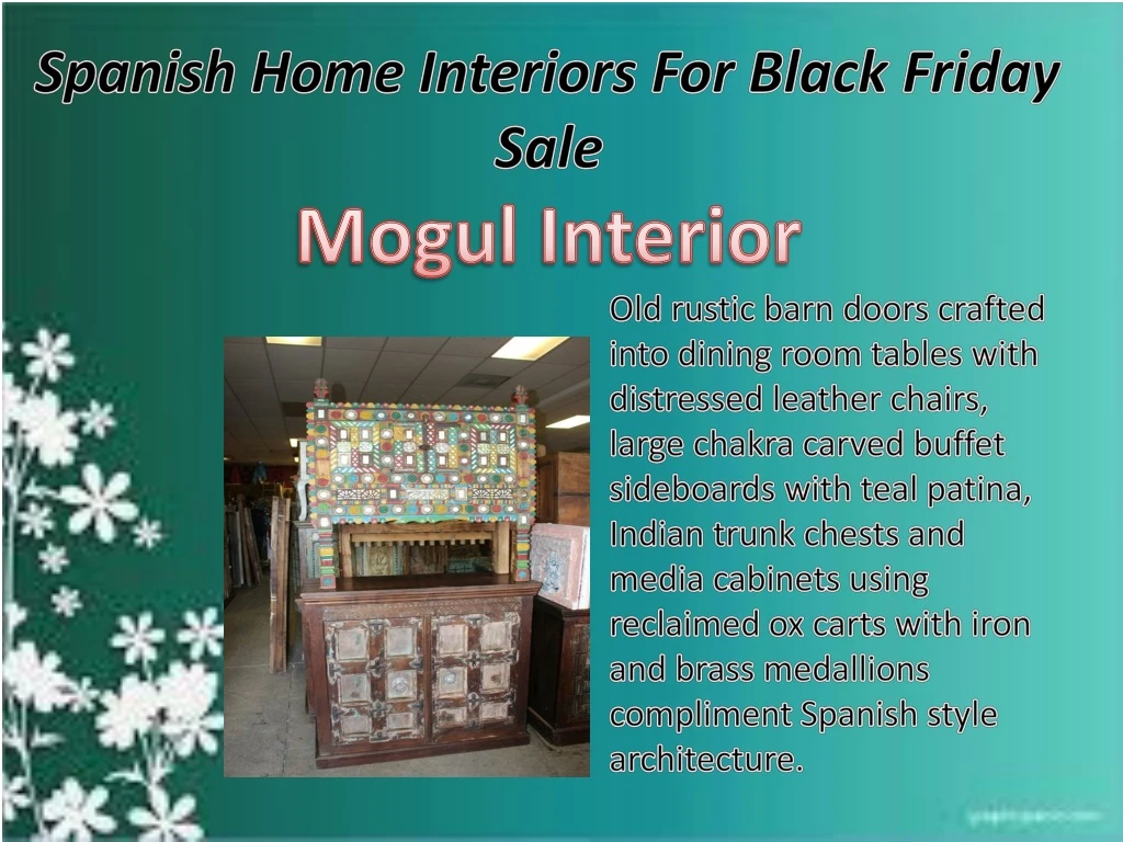 spanish home interiors for black friday sale
