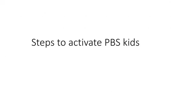 Activate PBS kids