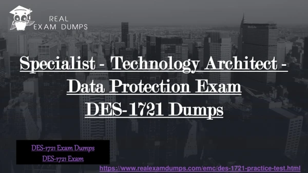 EMC 2019 EMC DES-1721 dumps pdf - RealExamDumps.com