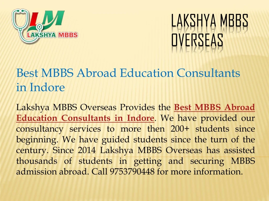 lakshya mbbs overseas