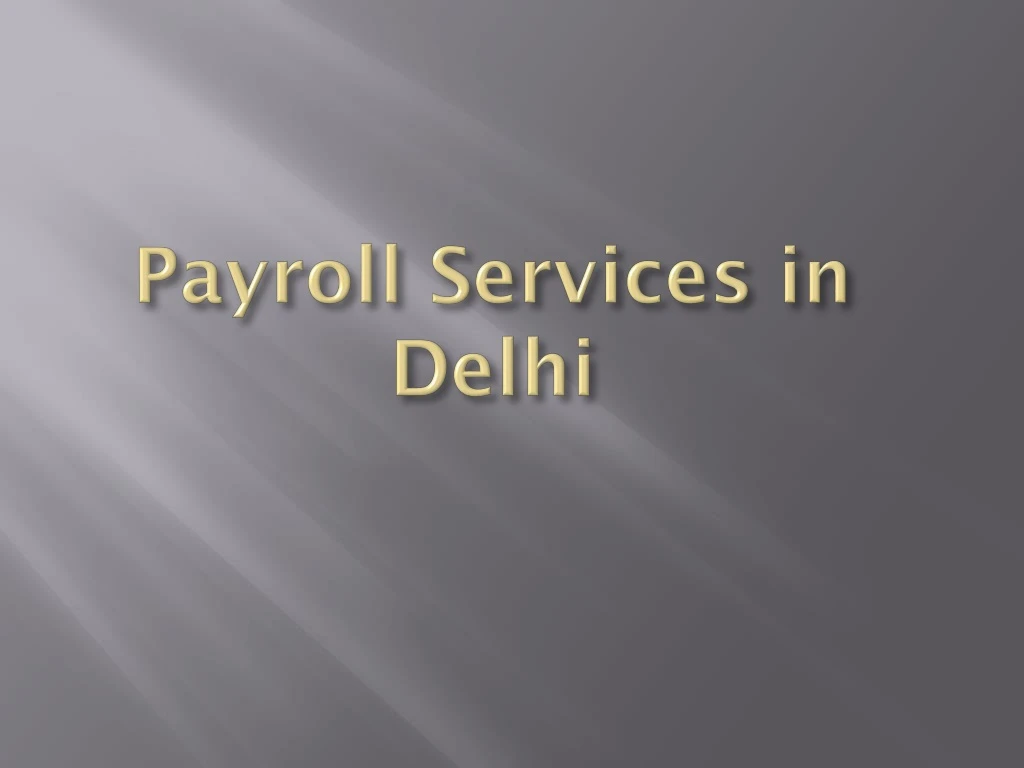 payroll services in delhi