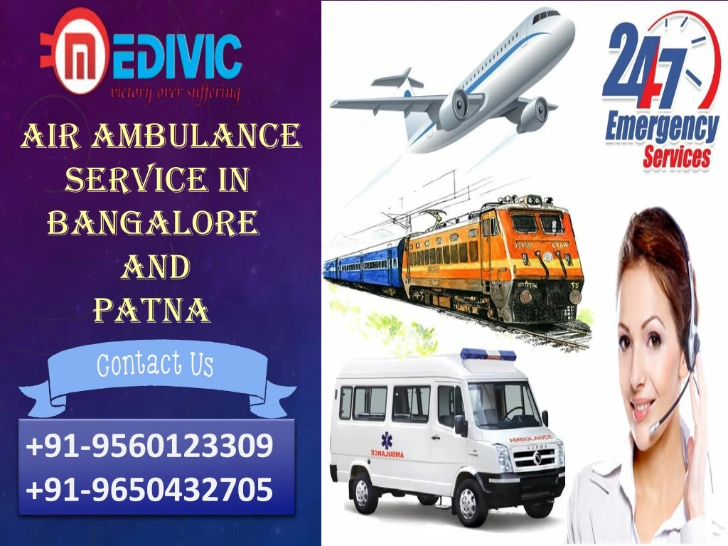 air ambulance service in bangalore and patna