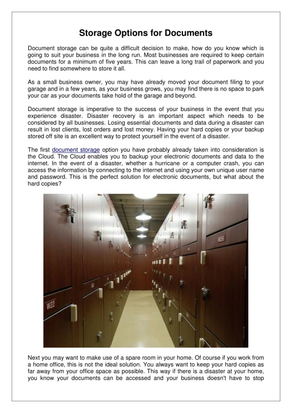 storage options for documents