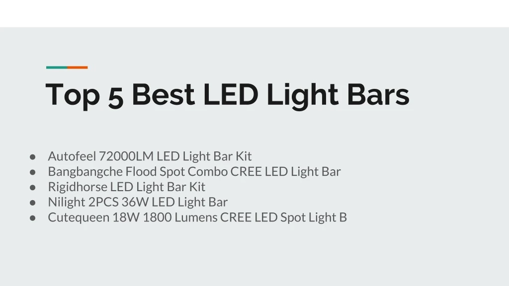 top 5 best led light bars