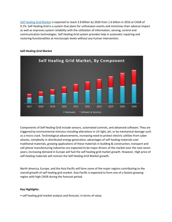 self healing grid market is expected to reach