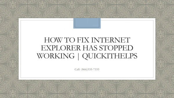 How to fix internet explorer won’t open | Quickithelps