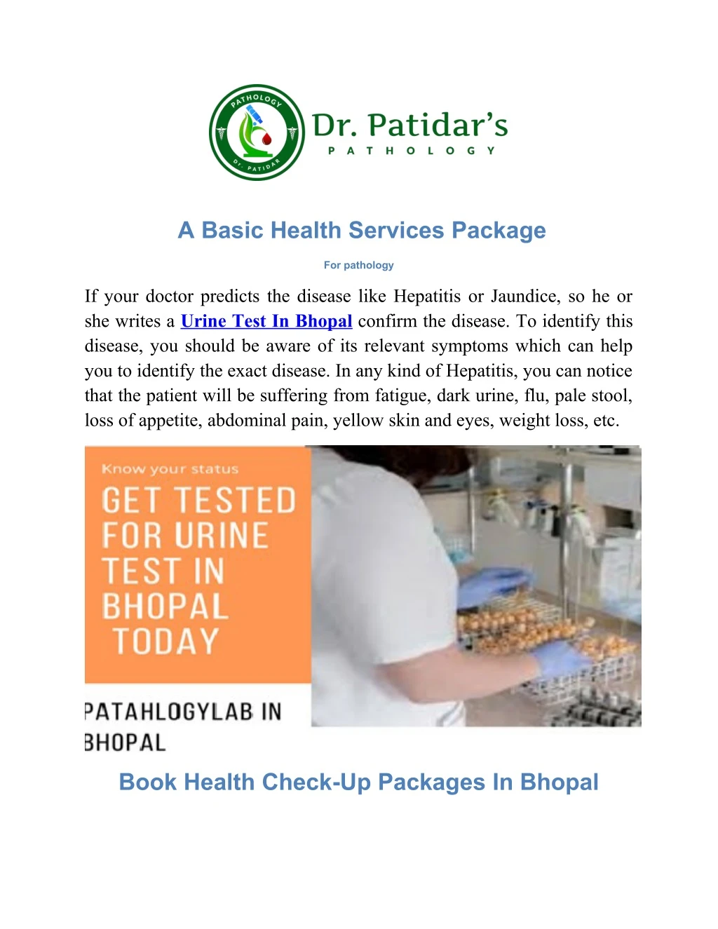 a basic health services package