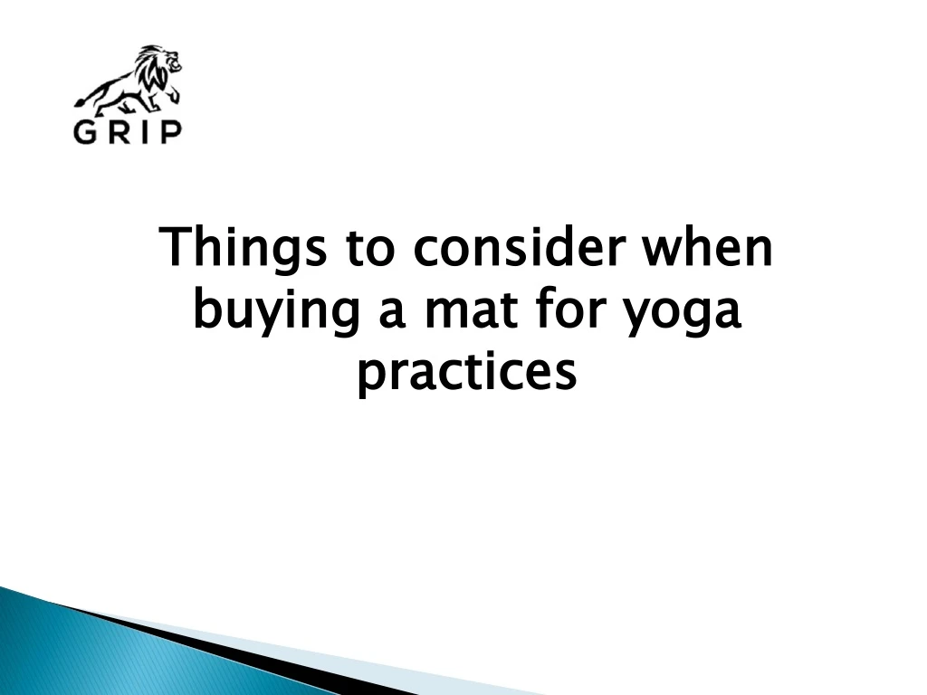 things to consider when buying a mat for yoga