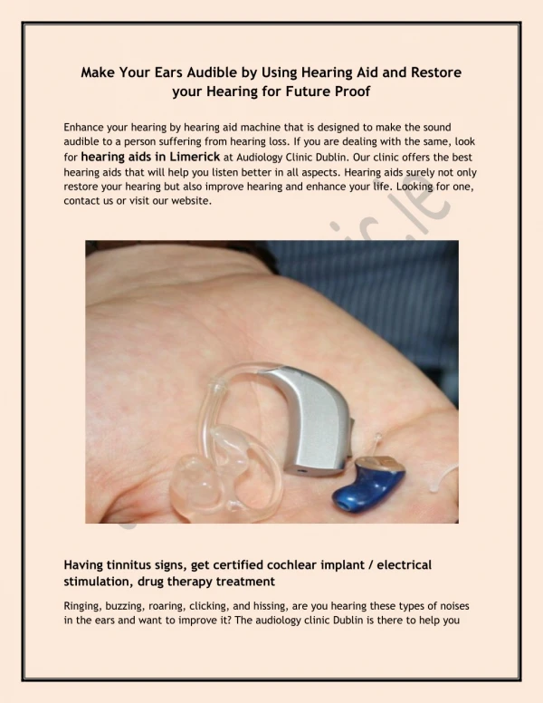 make your ears audible by using hearing