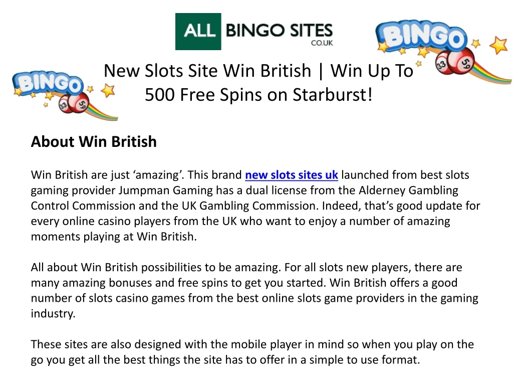 new slots site win british win up to 500 free