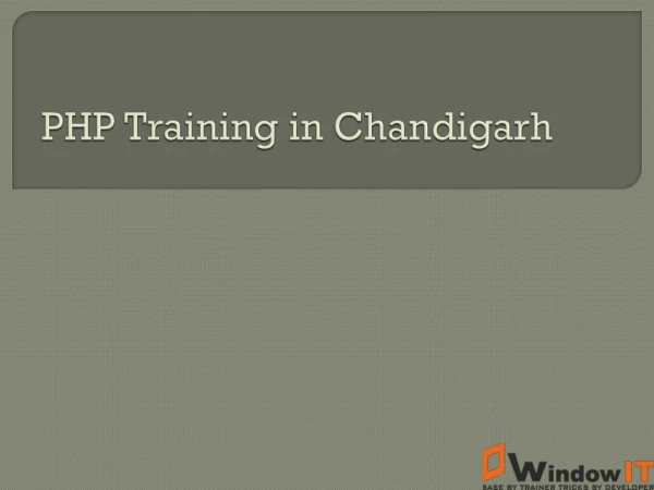 php training in chandigarh