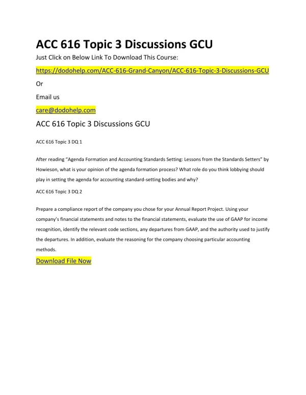 acc 616 topic 3 discussions gcu just click