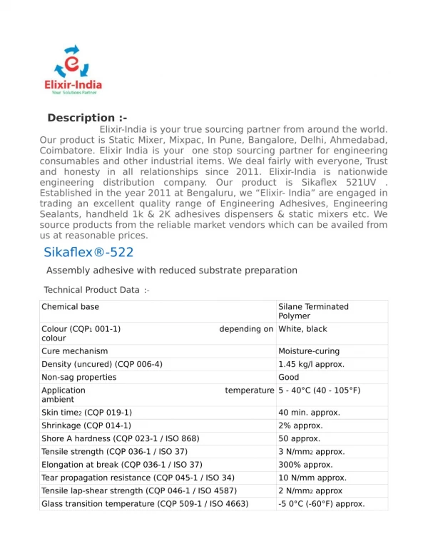 description elixir india is your true sourcing