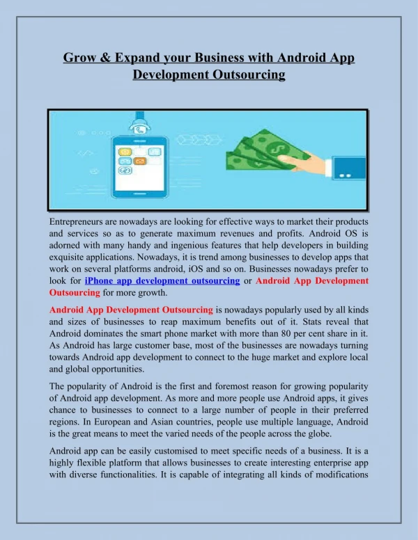 Mobile App Development Outsourcing app solutions - www.ebizworldsolutions.com