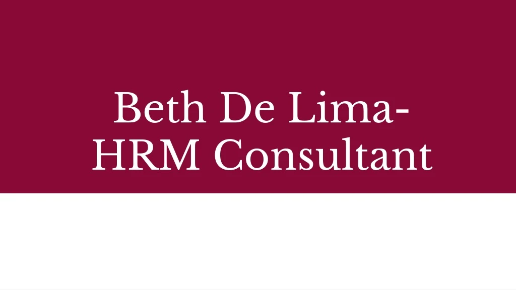 beth de lima hrm consultant