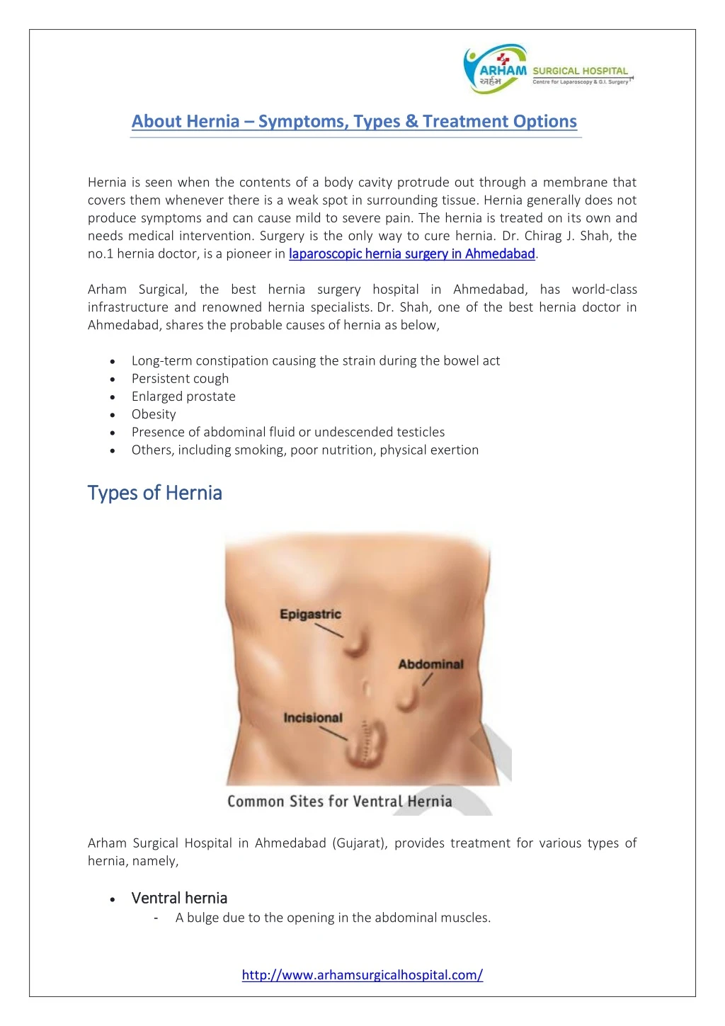 about hernia symptoms types treatment options