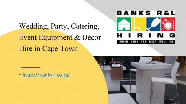 Event Equipment & Décor Hire in Cape Town
