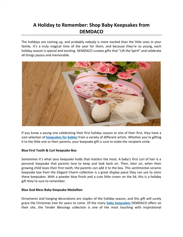 a holiday to remember shop baby keepsakes from