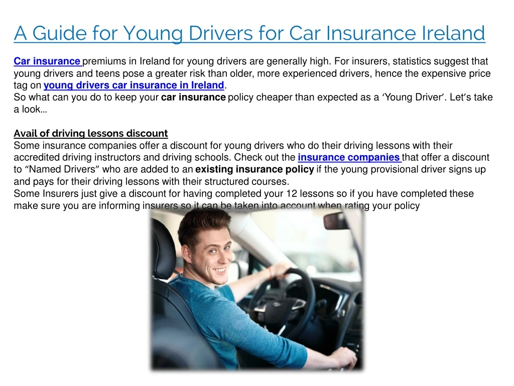 a guide for young drivers for car insurance