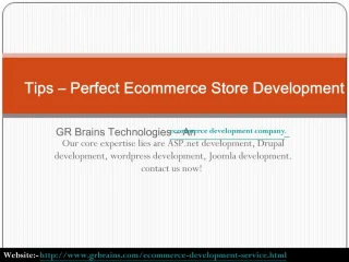 Tips – Perfect Ecommerce Store Development - slide 1