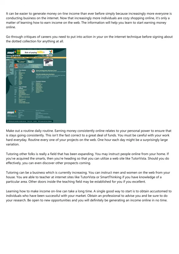 it can be easier to generate money on line income