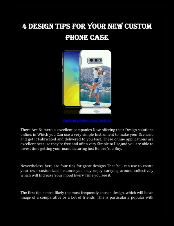 Custom phone case picture