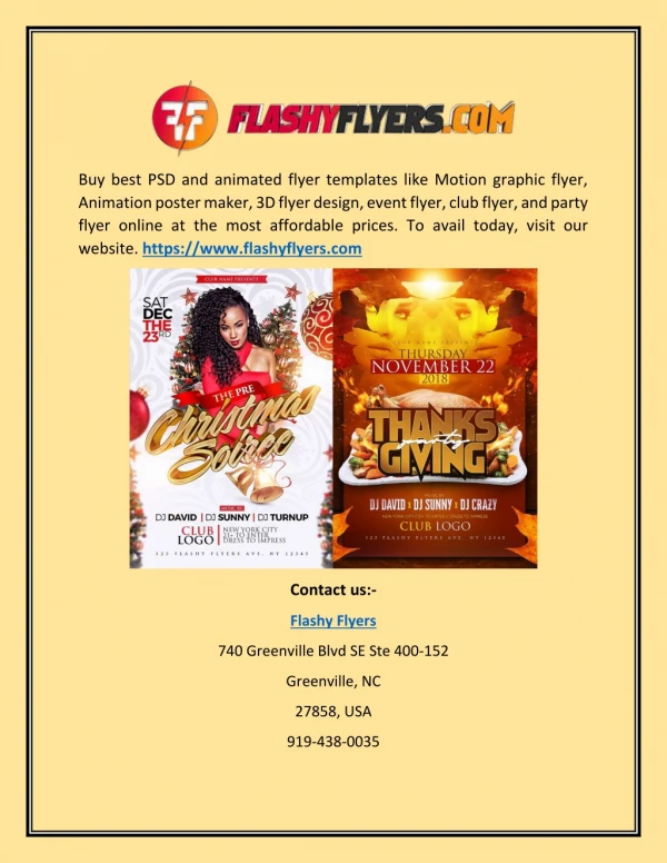 Animated Flyer Templates - Flashy Flyers