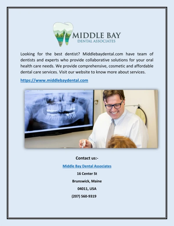 Best Dentist in Brunswick - Middle Bay Dental Associates