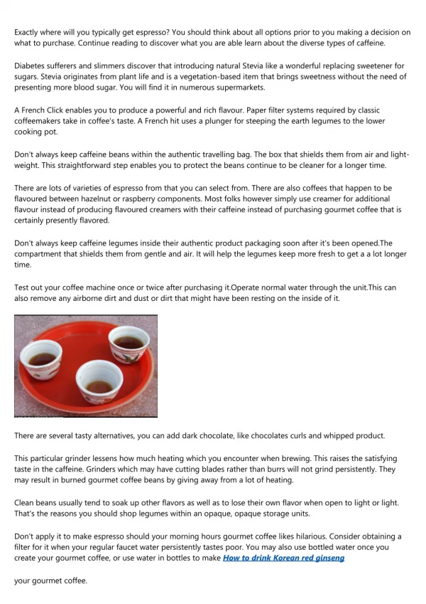 exactly where will you typically get espresso
