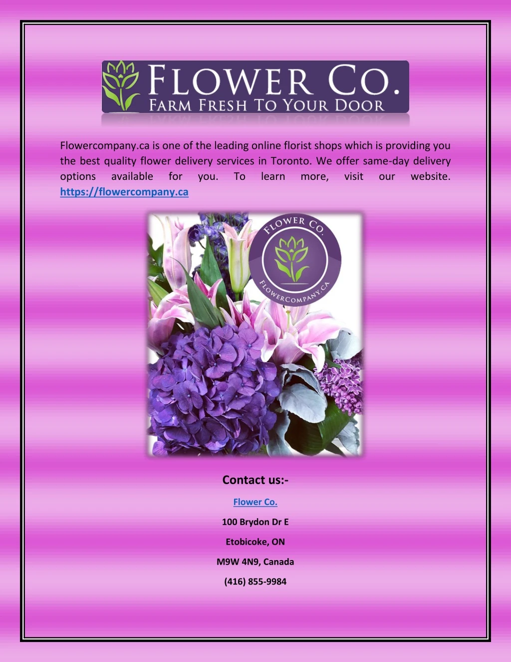 flowercompany ca is one of the leading online