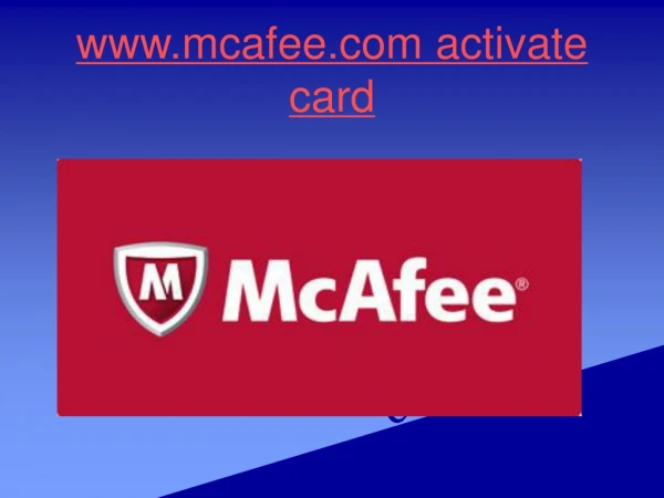 www mcafee com activate card