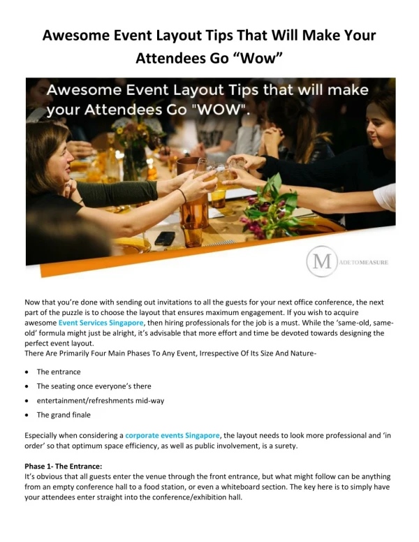 Awesome Event Layout Tips That Will Make Your Attendees Go “Wow”