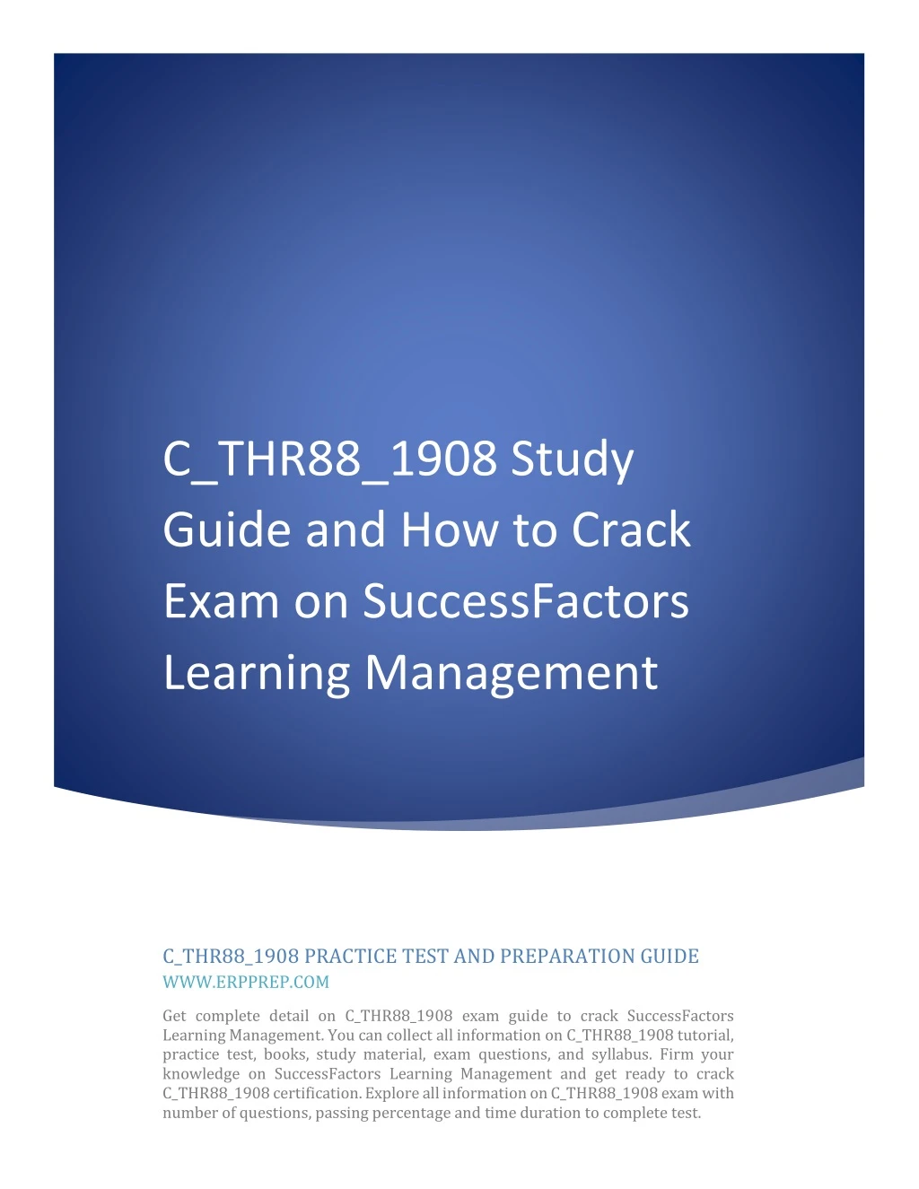 c thr88 1908 study guide and how to crack exam