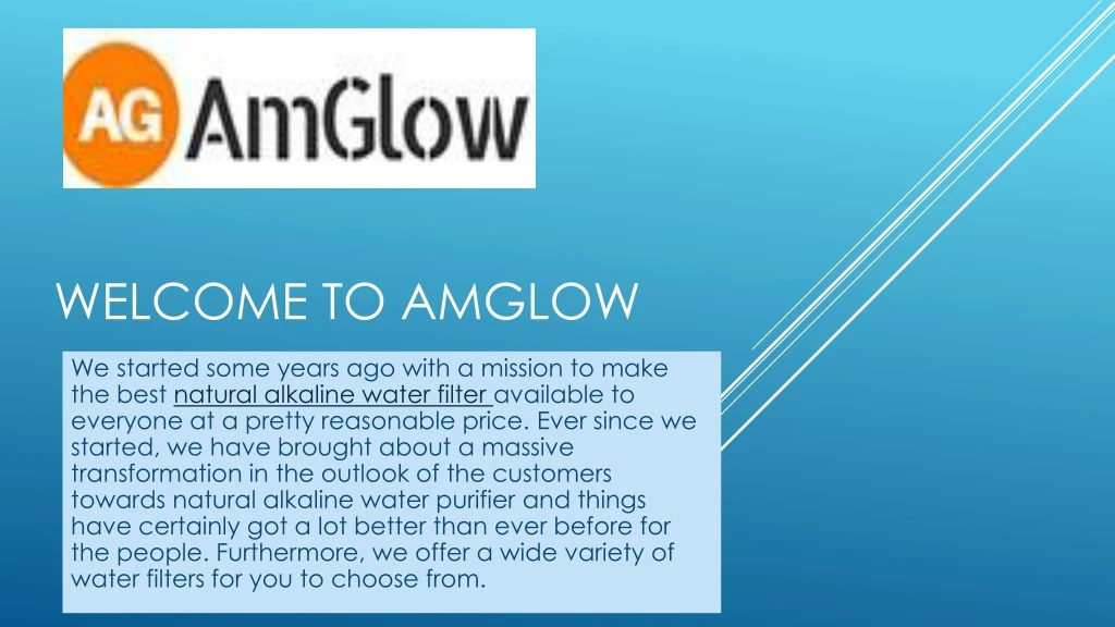 welcome to amglow
