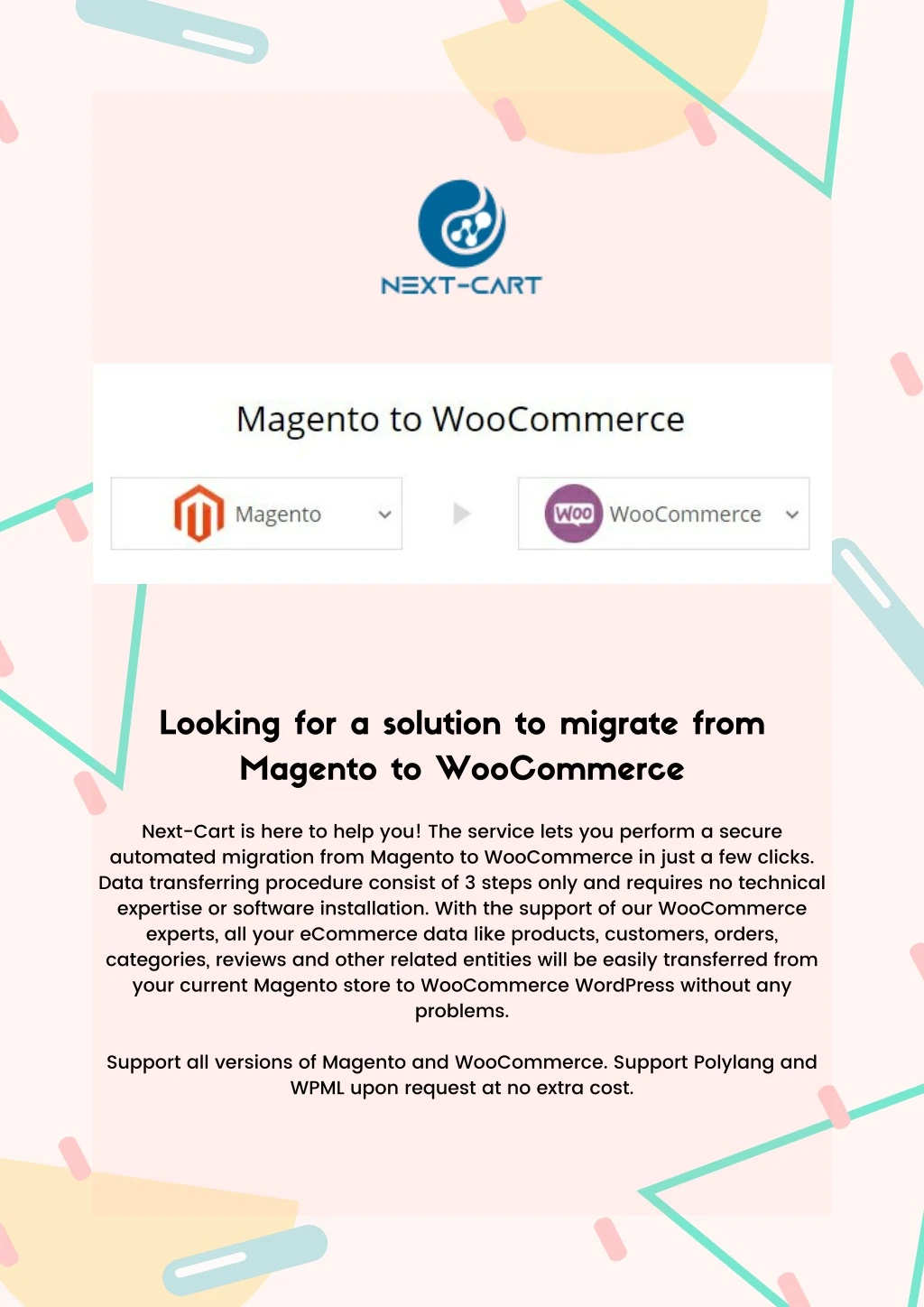 looking for a solution to migrate from magento