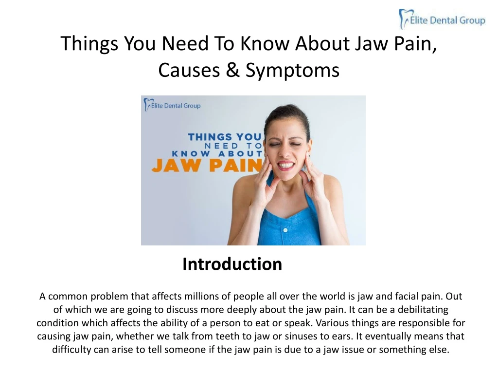 things you need to know about jaw pain causes symptoms